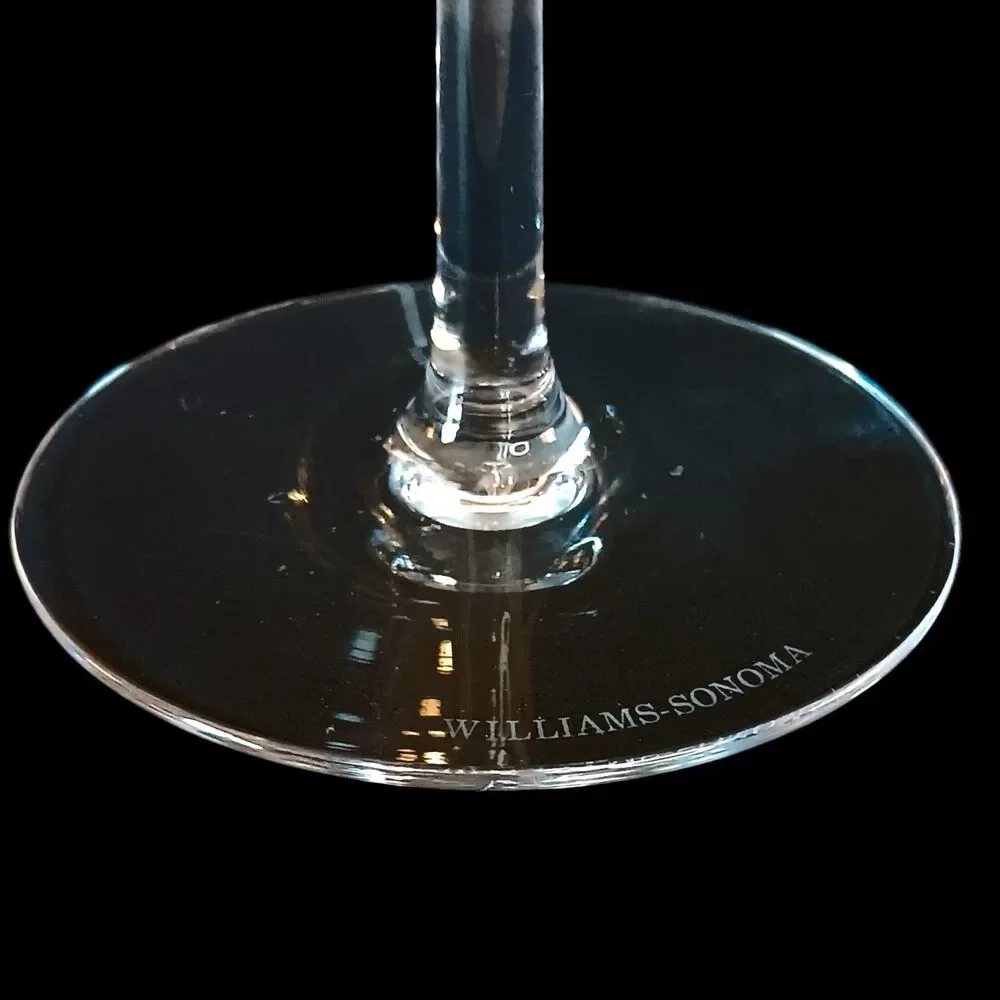 Set Of Two Williams Sonoma Champagne Flutes Marked WST RSRV 9 7/8